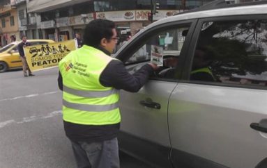 (Video) Con aceptación positiva de la ciudadanía se cumplió en Loja la campaña “Respeta al Peatón”.