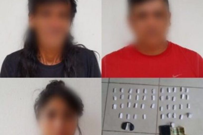 (Video) Tres detenidos por tenencia de 84,3 gramos de cocaína en Catamayo