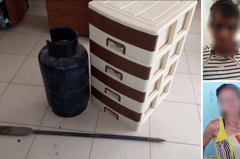 (Video) Una pareja fue detenida luego de delinquir en vivienda de Catamayo