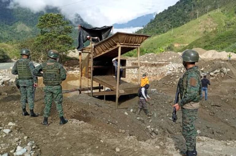 Encuentran minería ilegal y maquinaria en el cantón Yacuambi